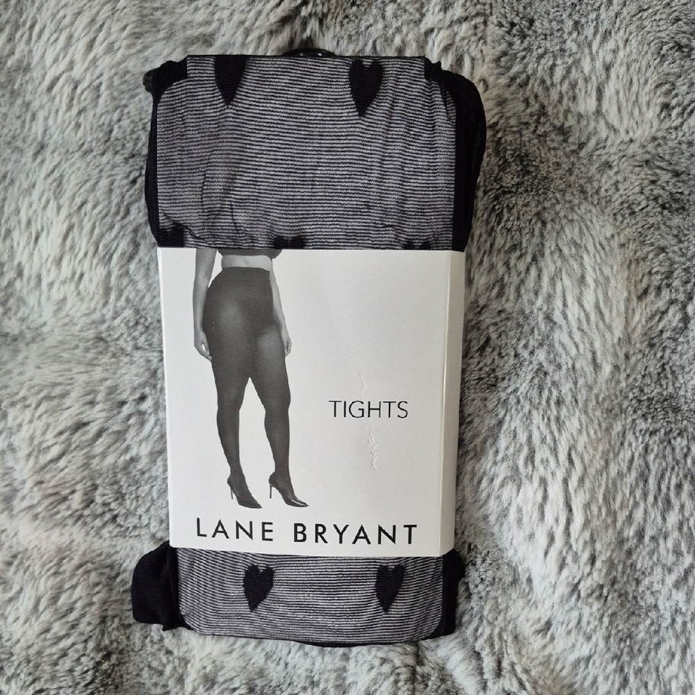 Lane Bryant 🖤  Black and Gray Patterned Tights (381)